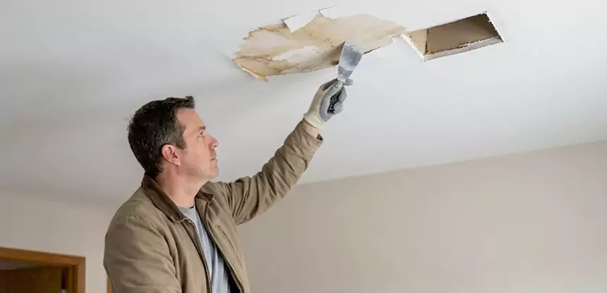 Ceiling Water Stain and Drywall Repair in Douglasville